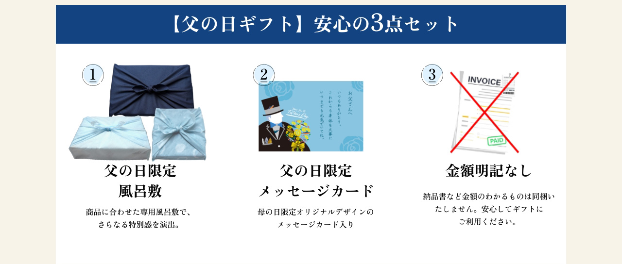 【父の日ギフト】安心の3点セット