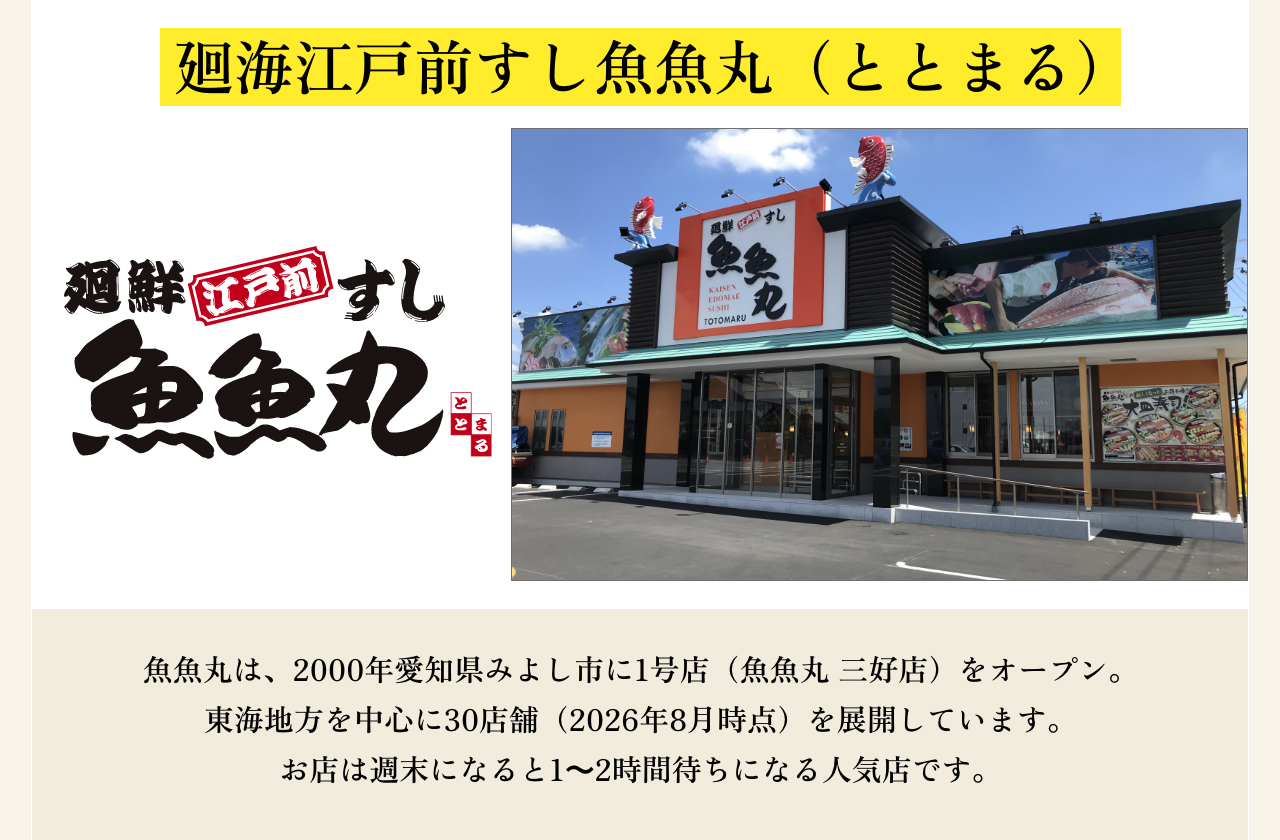 廻海江戸前すし魚魚丸(ととまる)