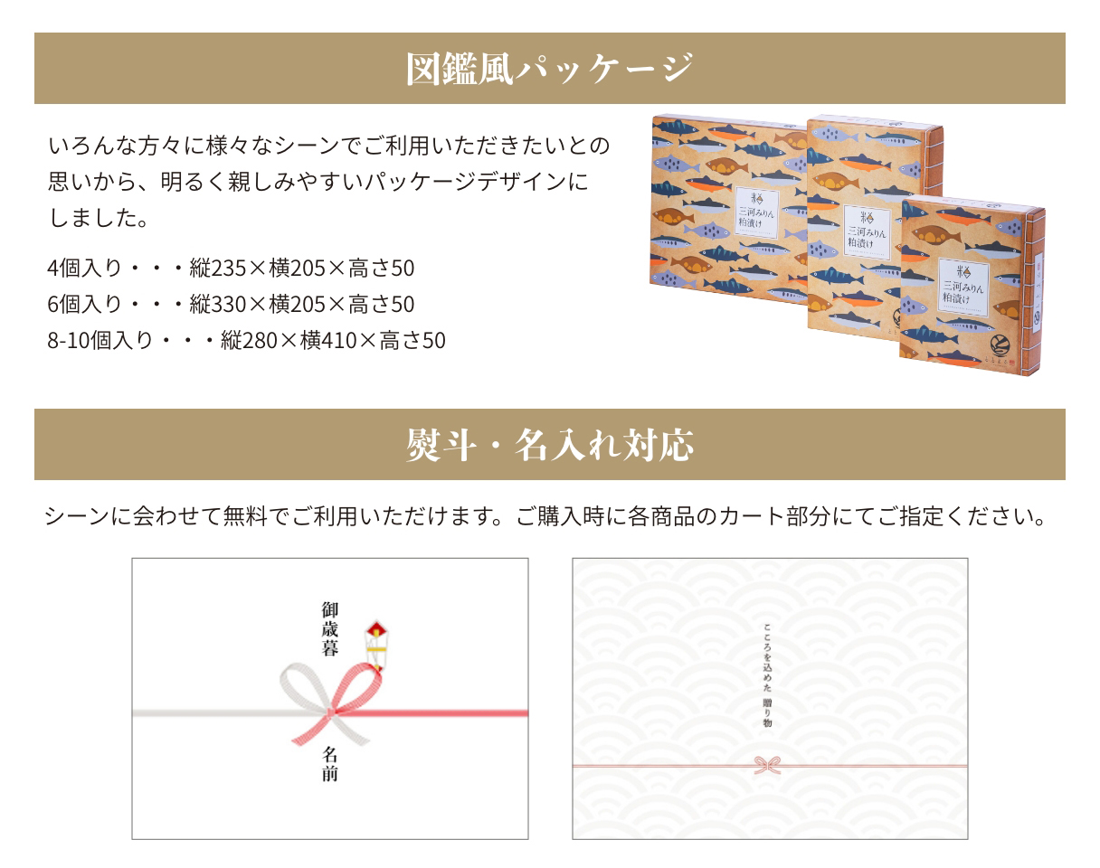 図鑑風パッケージ／熨斗・名入れ対応