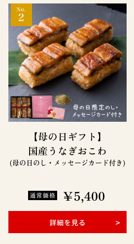 【母の日ギフト】国産うなぎおこわ
