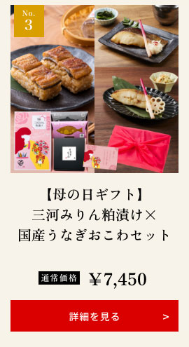 【母の日ギフト】三河みりん粕漬け×国産うなぎおこわセット