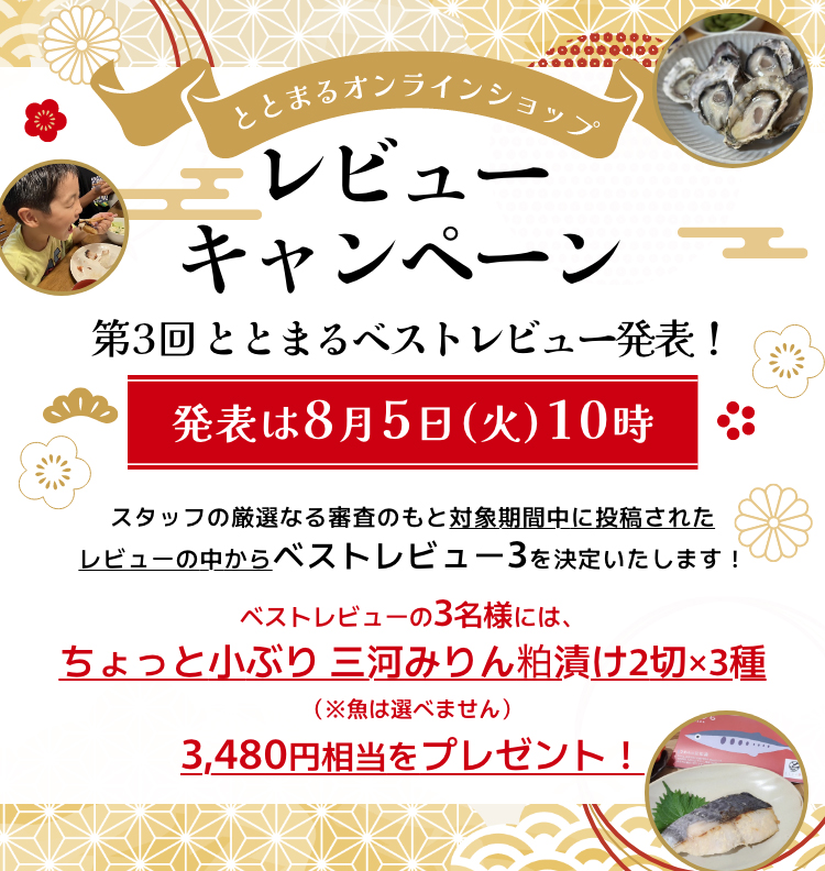 ととまるオンラインショップレビューキャンペーン