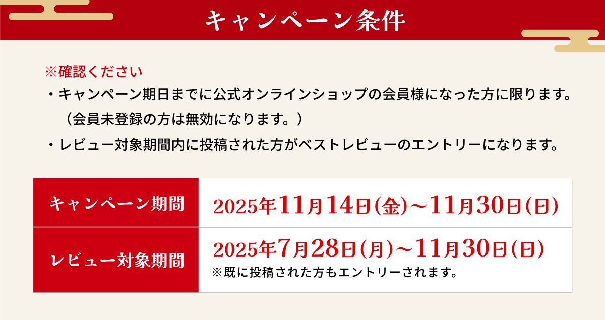 キャンペーン条件
