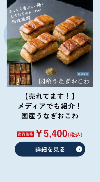 【売れてます！】メディアでも紹介！国産うなぎおこわ