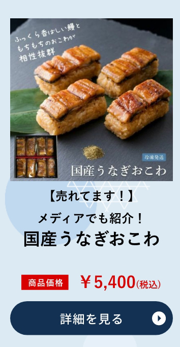 【売れてます！】メディアでも紹介！国産うなぎおこわ